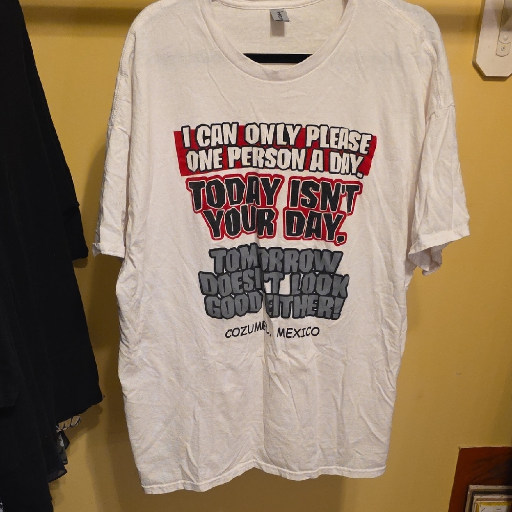 Gildan White Tee with Bold Graphic Print